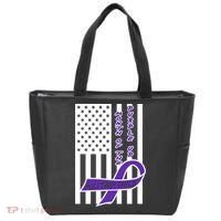 Purple Up Month Military Child Awareness Flag Tote Bag thumb 0