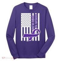 Purple Up Month Military Child Awareness Flag Long Sleeve Shirt thumb 0