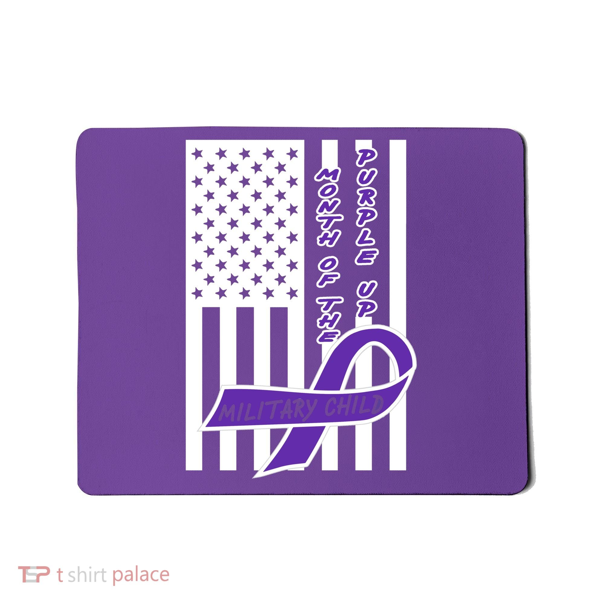 Purple Up Month Military Child Awareness Flag Mousepad