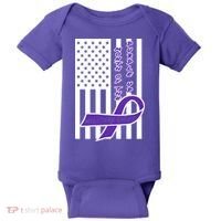 Purple Up Month Military Child Awareness Flag Baby Bodysuit thumb 0