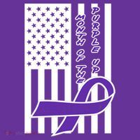 Purple Up Month Military Child Awareness Flag Baby Bodysuit thumb 2
