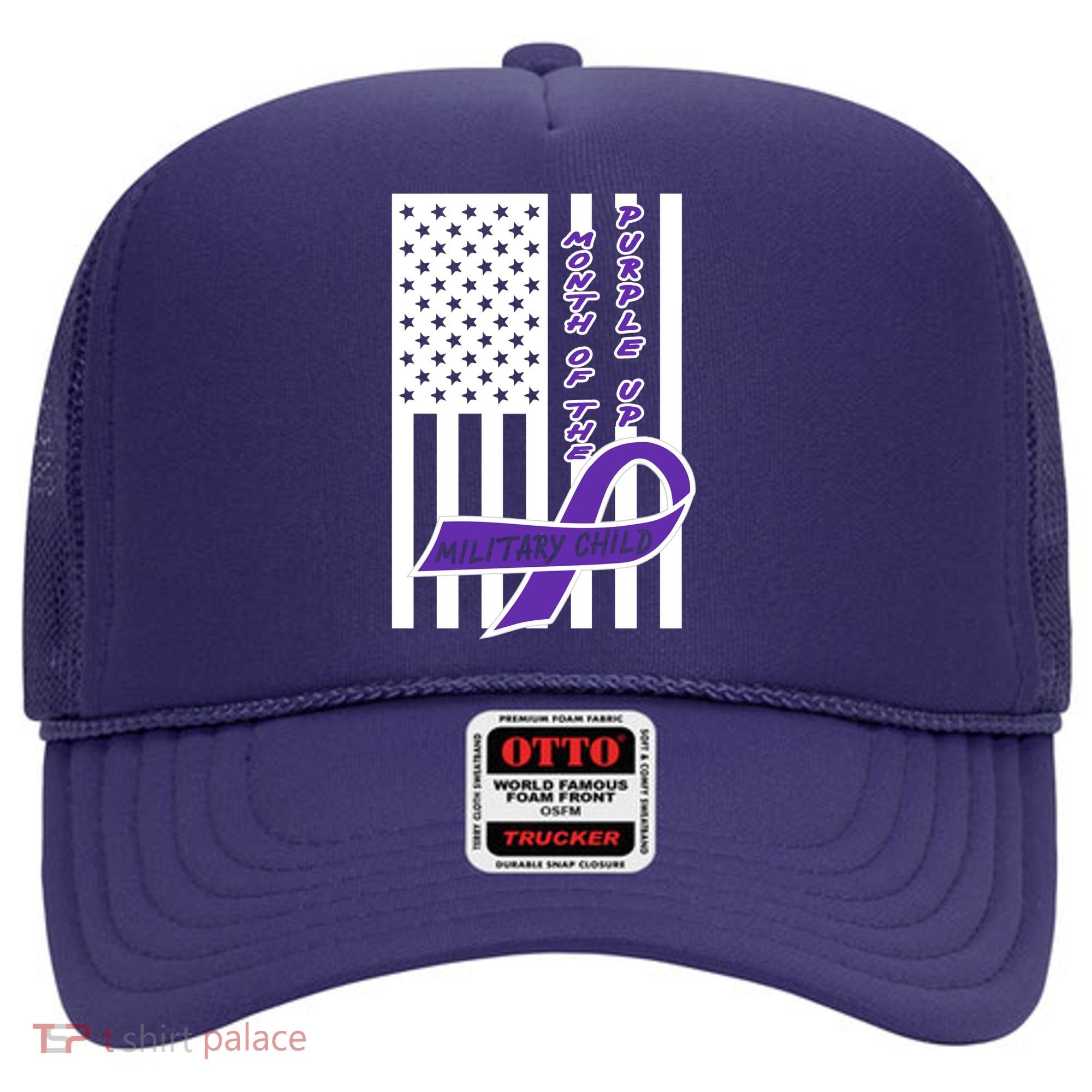 Purple Up Month Military Child Awareness Flag Hat