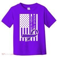 Purple Up Month Military Child Awareness Flag Toddler T-Shirt thumb 0