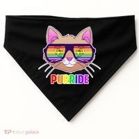 Purride Gay Pride Cat USA-Made Doggie Bandana thumb 0
