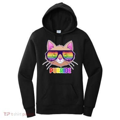 Purride Gay Pride Cat Women's Hoodie