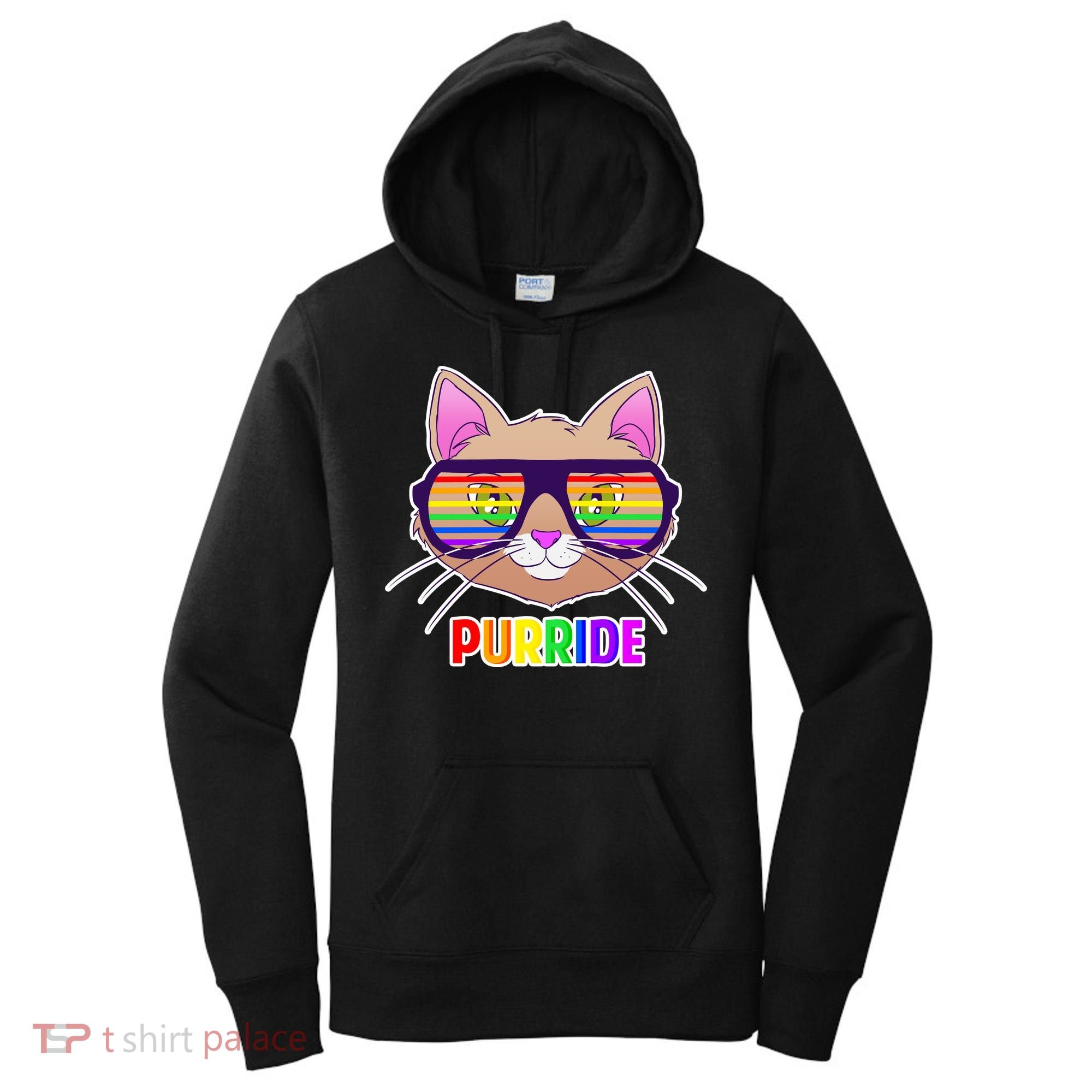 Purride Gay Pride Cat Women's Hoodie