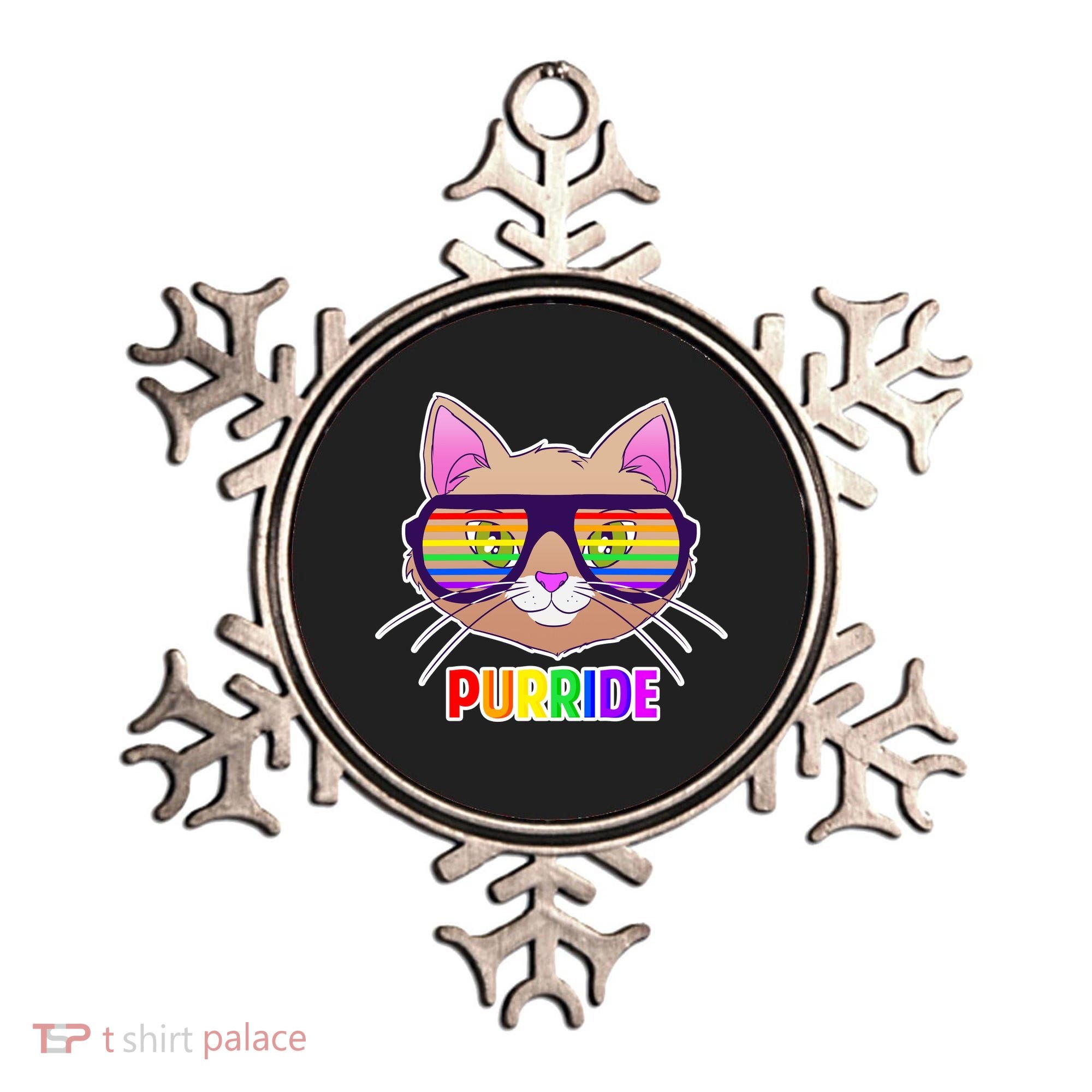 Purride Gay Pride Cat Ornament