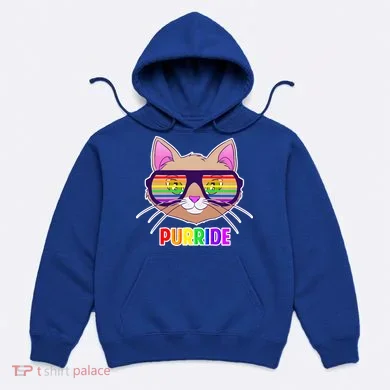 Purride Gay Pride Cat Hoodie