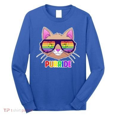 Purride Gay Pride Cat Long Sleeve Shirt