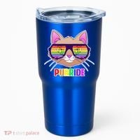 Purride Gay Pride Cat Tumbler thumb 0