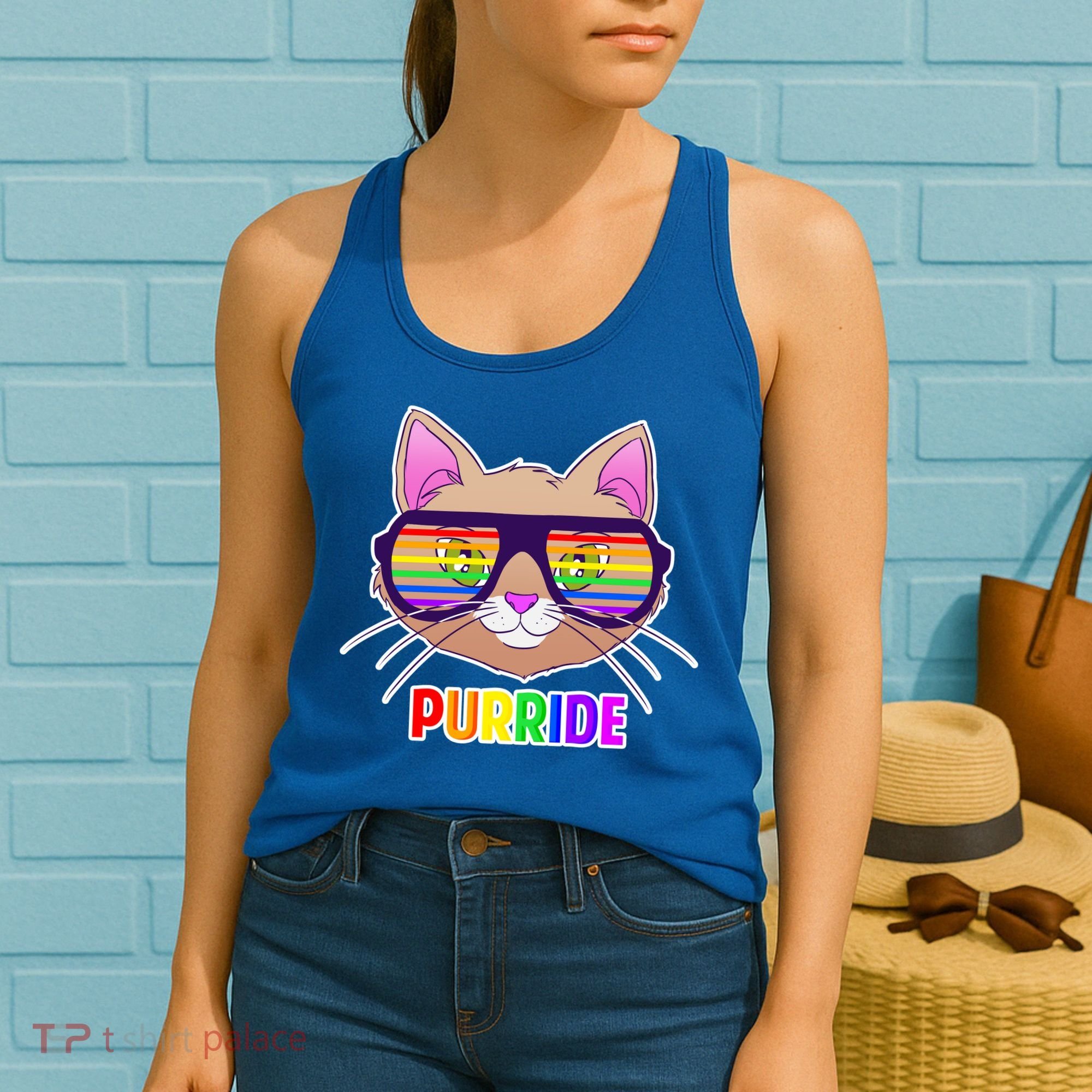 Purride Gay Pride Cat Women's Tank Top