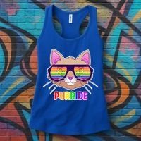Purride Gay Pride Cat Women's Tank Top thumb 3