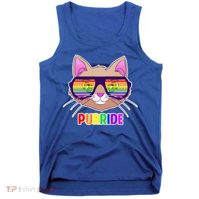 Purride Gay Pride Cat Tank Top