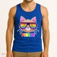 Purride Gay Pride Cat Tank Top thumb 3