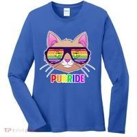 Purride Gay Pride Cat Women's Long Sleeve Shirt thumb 0