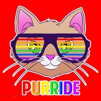 Purride Gay Pride Cat Santa Hat thumb 1