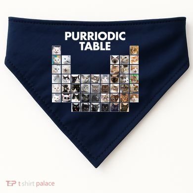 Purriodic Table Of Cats Periodic USA-Made Doggie Bandana