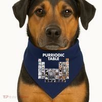 Purriodic Table Of Cats Periodic USA-Made Doggie Bandana thumb 1