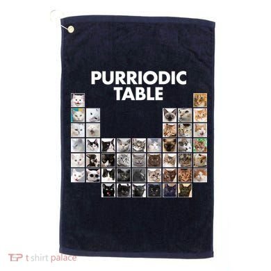 Purriodic Table Of Cats Periodic Golf Towel