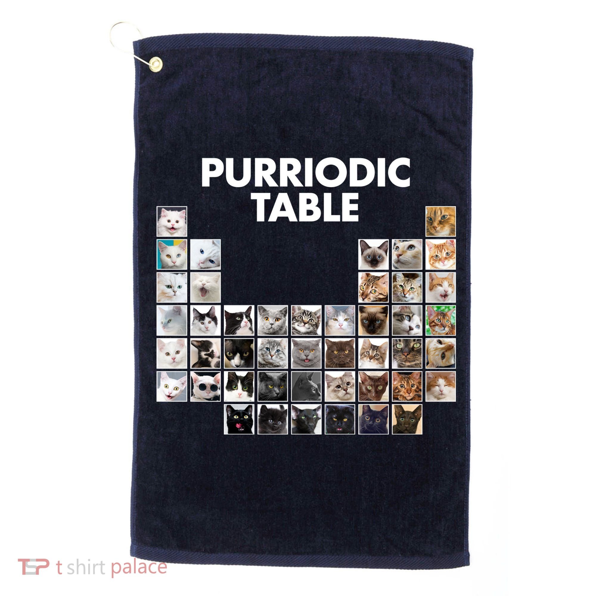 Purriodic Table Of Cats Periodic Golf Towel