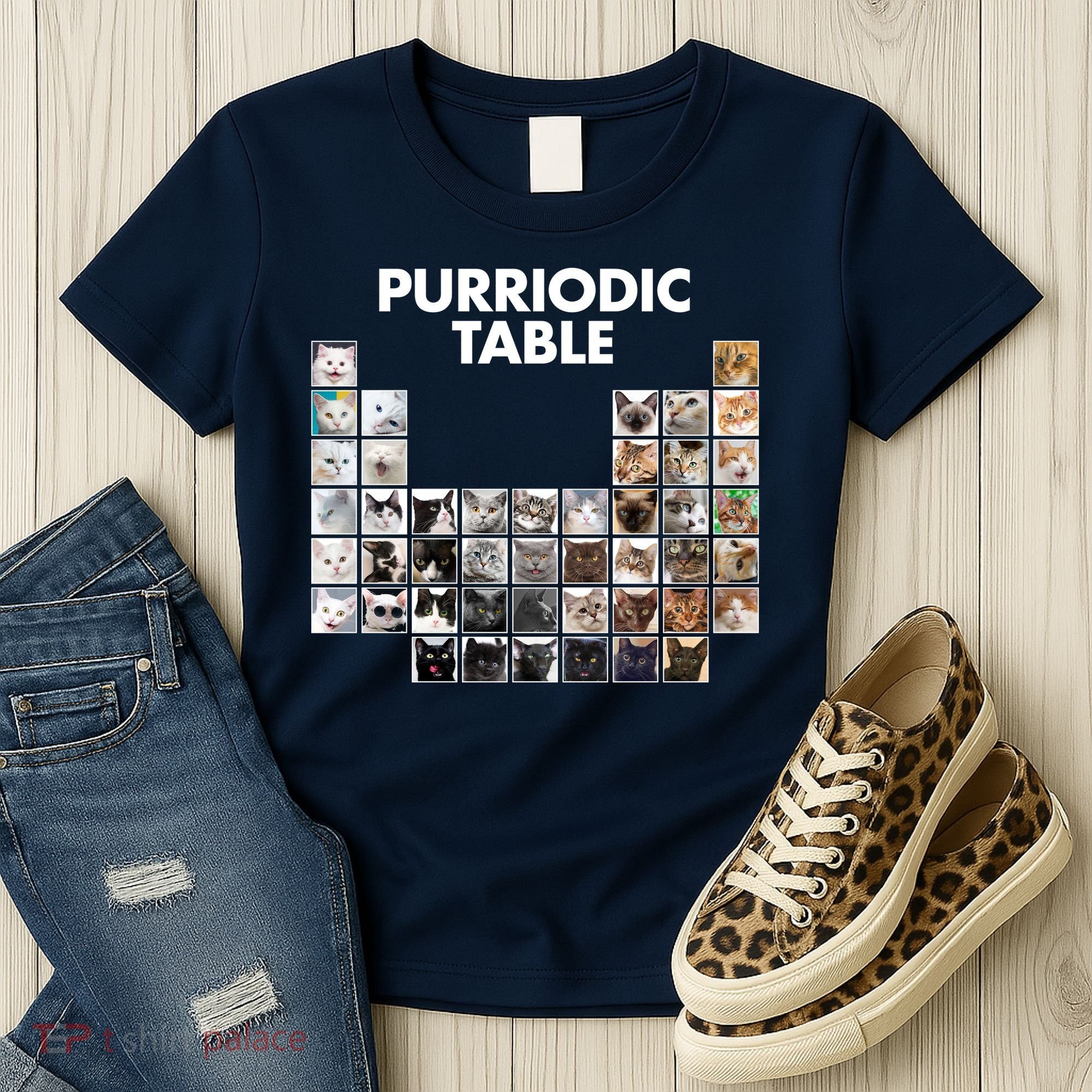 Purriodic Table Of Cats Periodic Women's T-Shirt