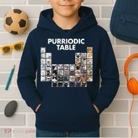 Purriodic Table Of Cats Periodic Kids Hoodie thumb 2