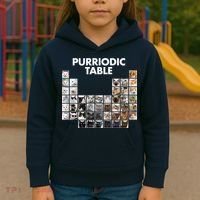 Purriodic Table Of Cats Periodic Kids Hoodie thumb 3