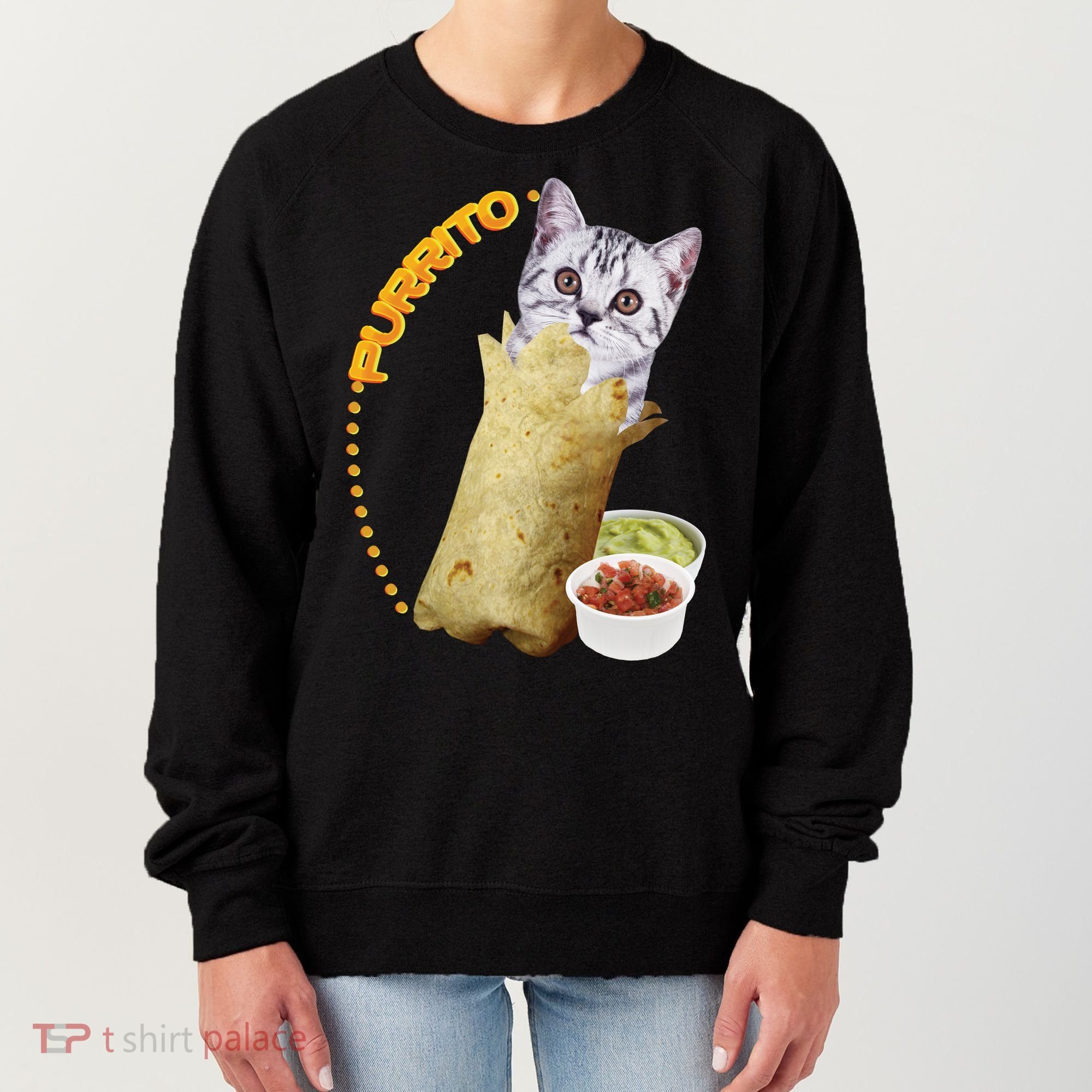 Purrito Cat In A Burrito Women's Sweatshirt