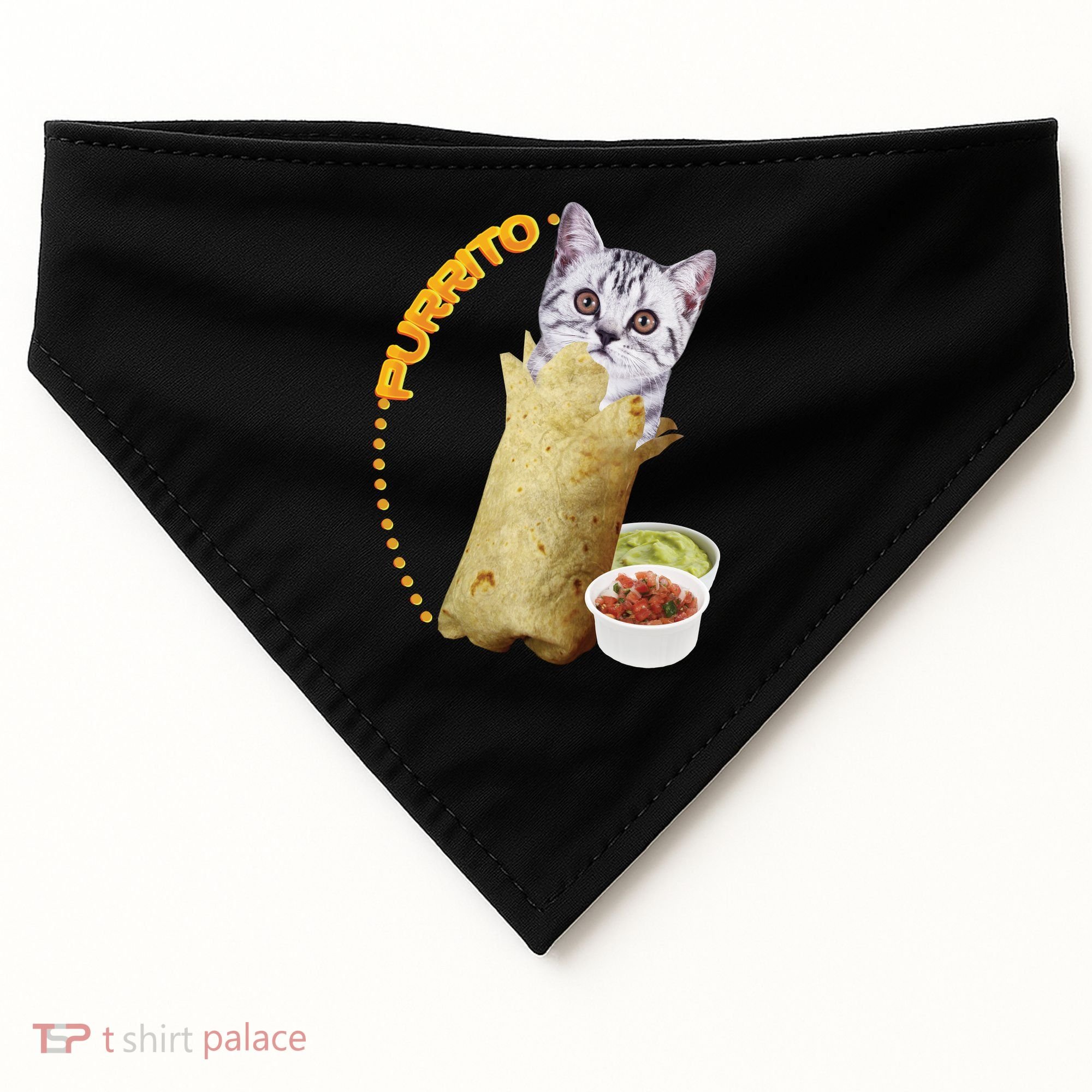Purrito Cat In A Burrito USA-Made Doggie Bandana