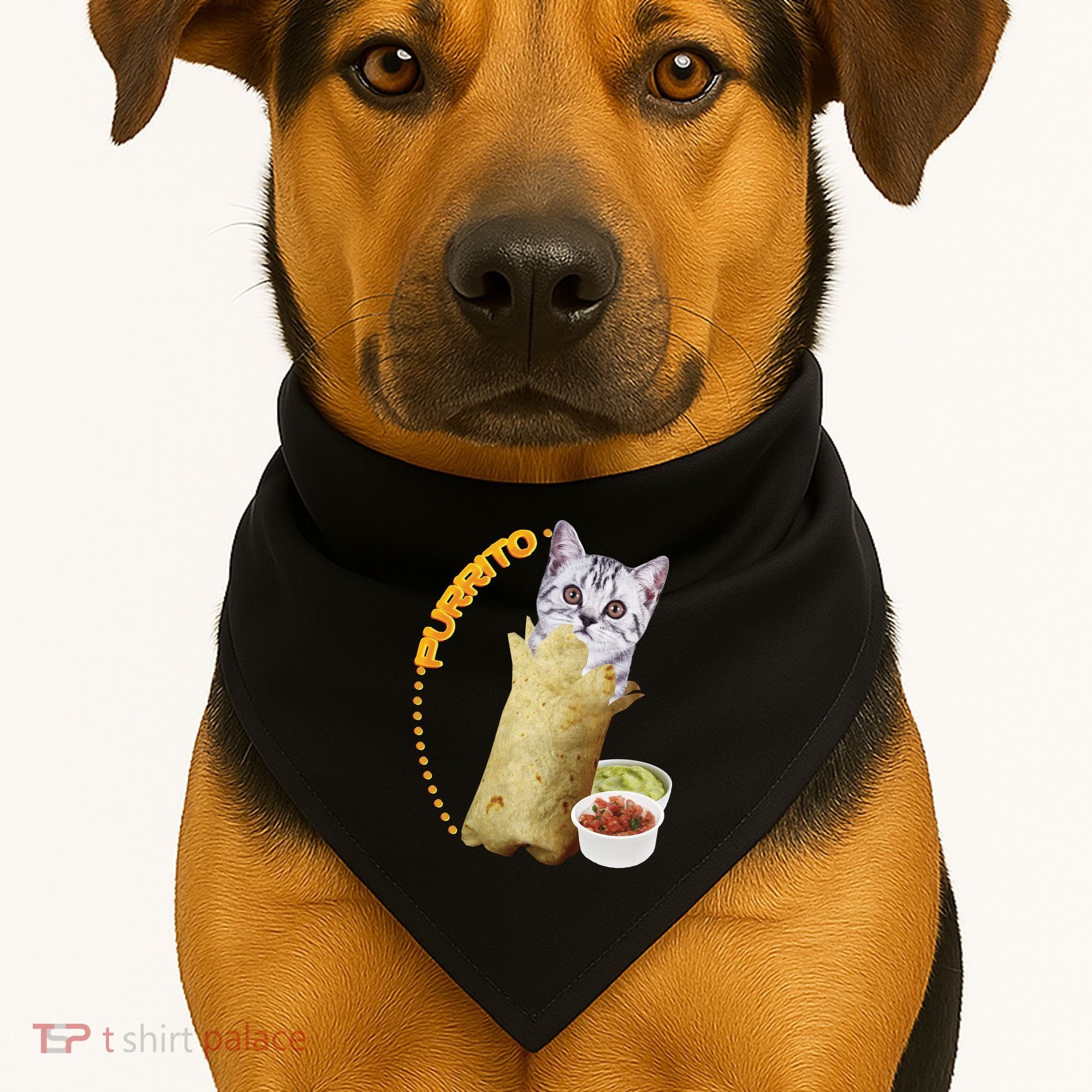 Purrito Cat In A Burrito USA-Made Doggie Bandana