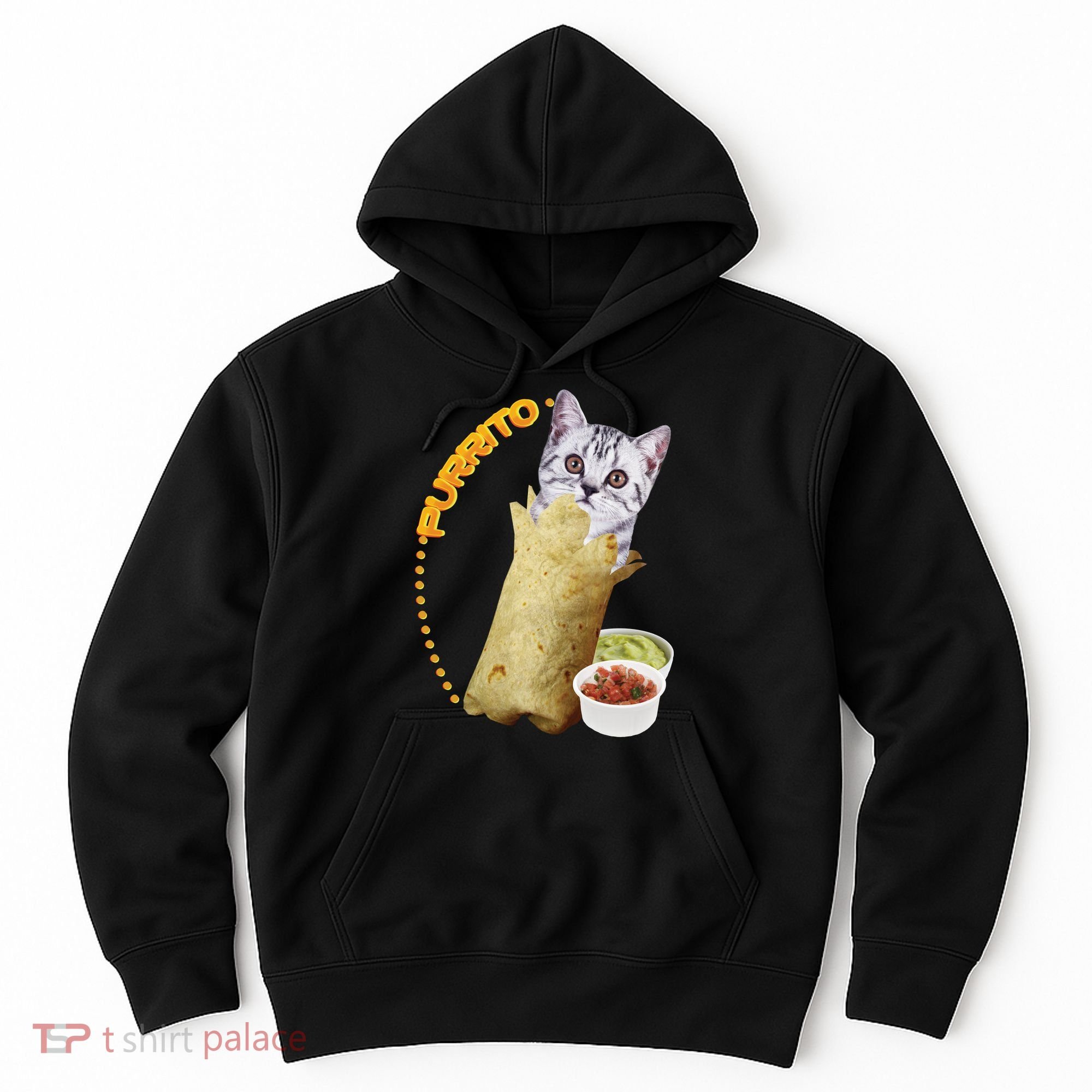 Purrito Cat In A Burrito Hoodie