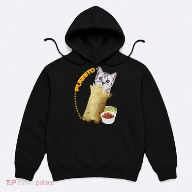 Purrito Cat In A Burrito Hoodie