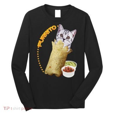 Purrito Cat In A Burrito Long Sleeve Shirt