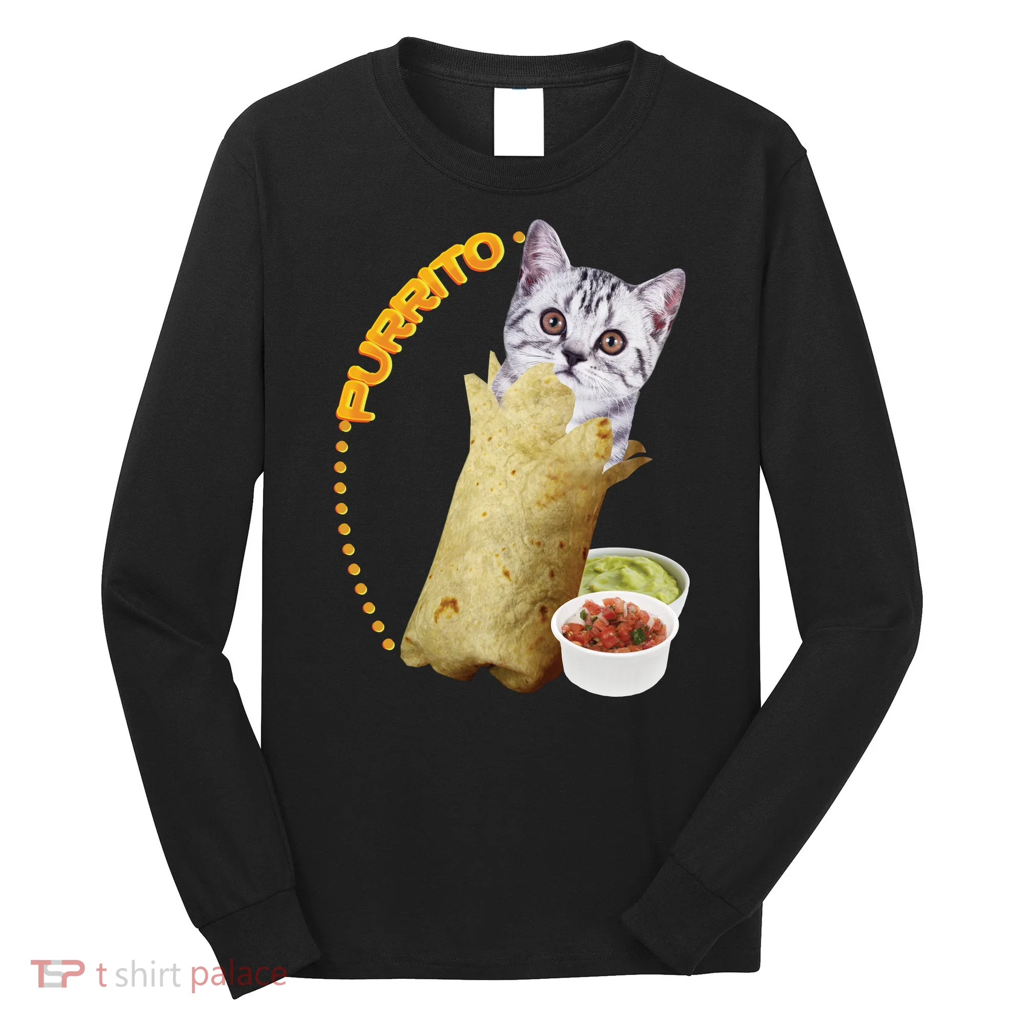 Purrito Cat In A Burrito Long Sleeve Shirt