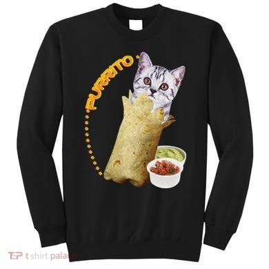 Purrito Cat In A Burrito Sweatshirt