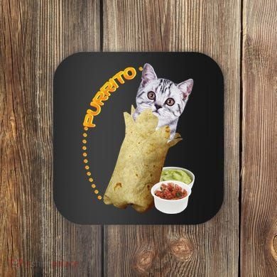 Purrito Cat In A Burrito Coaster