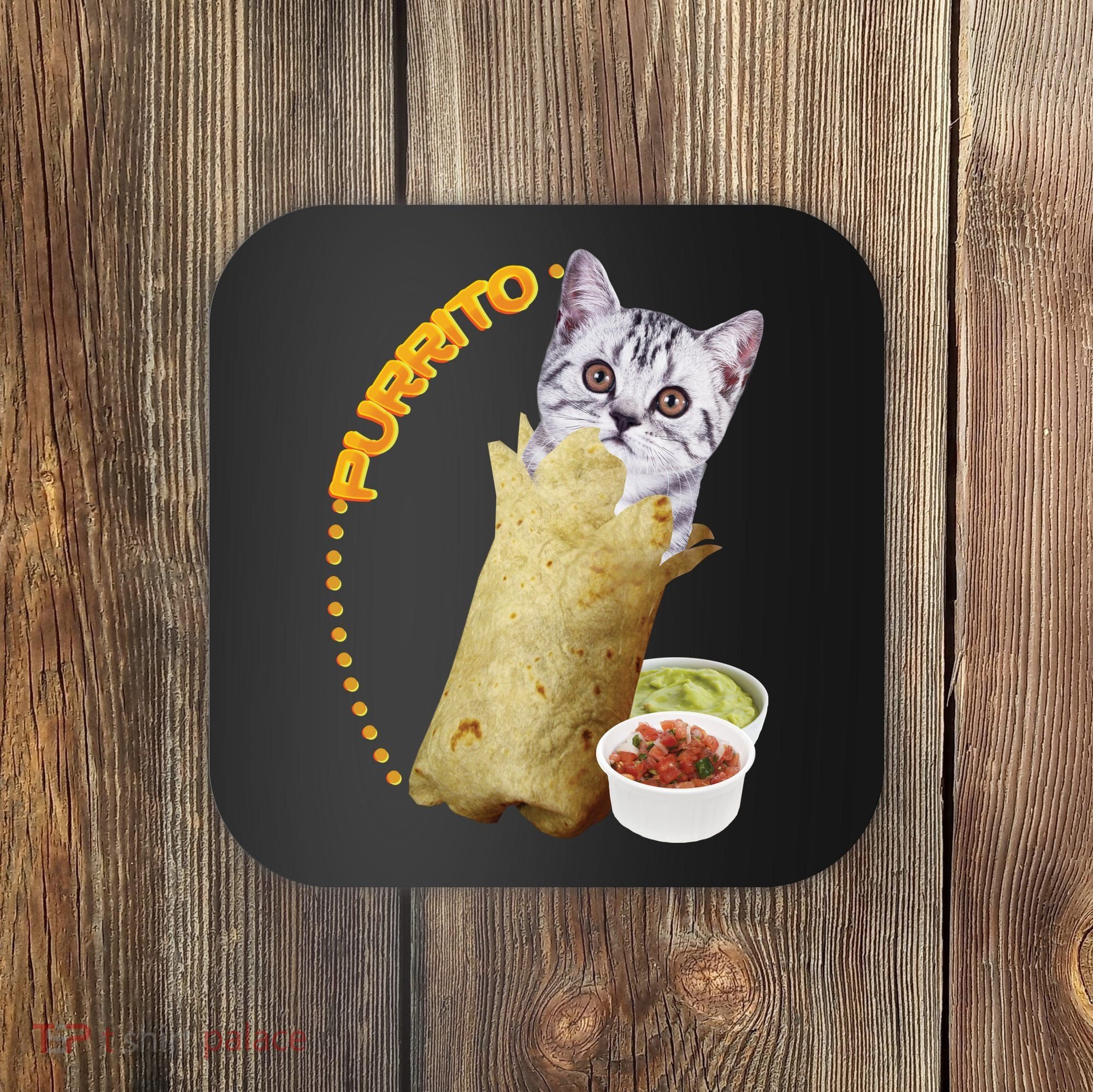 Purrito Cat In A Burrito Coaster