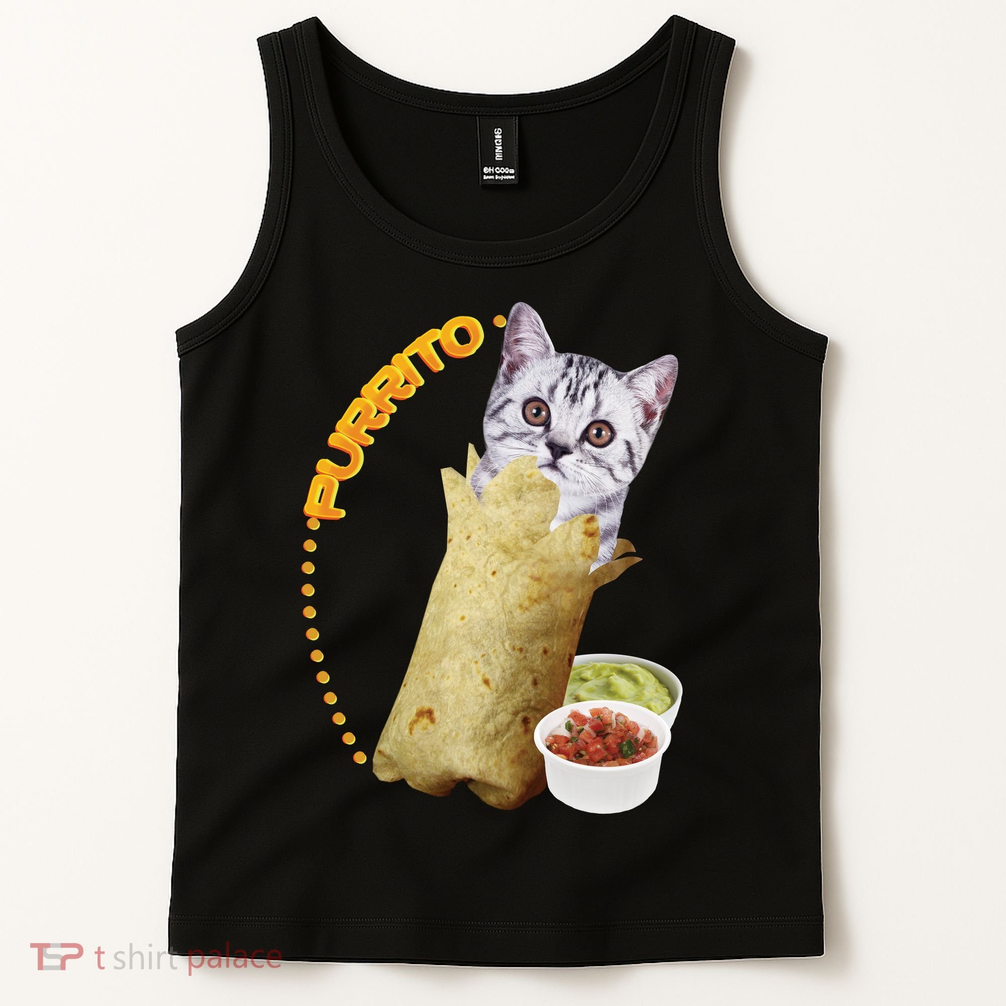 Purrito Cat In A Burrito Tank Top