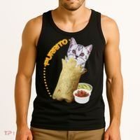 Purrito Cat In A Burrito Tank Top thumb 3