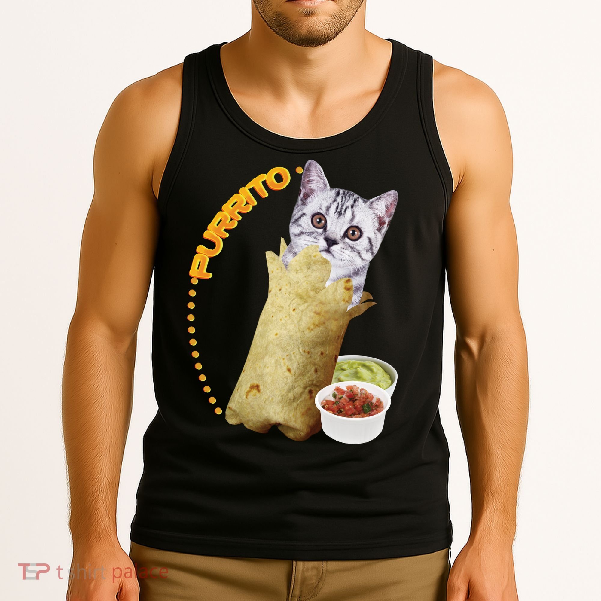 Purrito Cat In A Burrito Tank Top