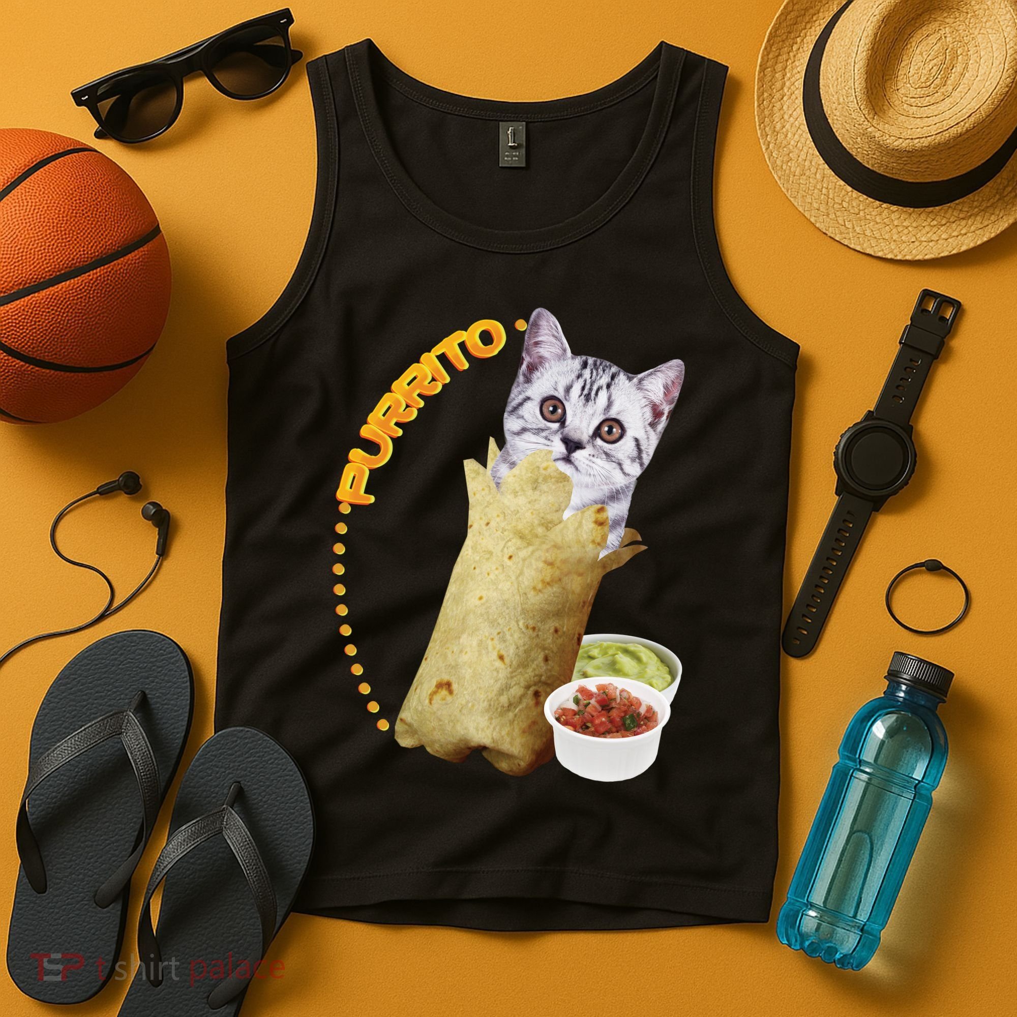 Purrito Cat In A Burrito Tank Top