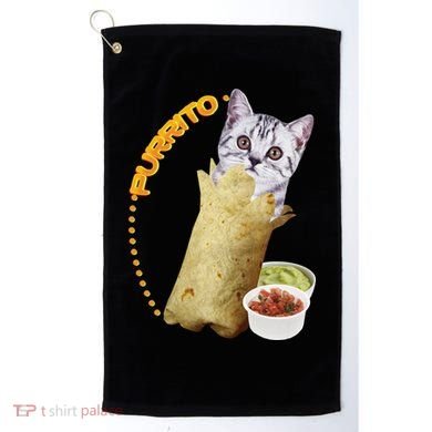 Purrito Cat In A Burrito Golf Towel