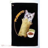 Purrito Cat In A Burrito Golf Towel thumb 0
