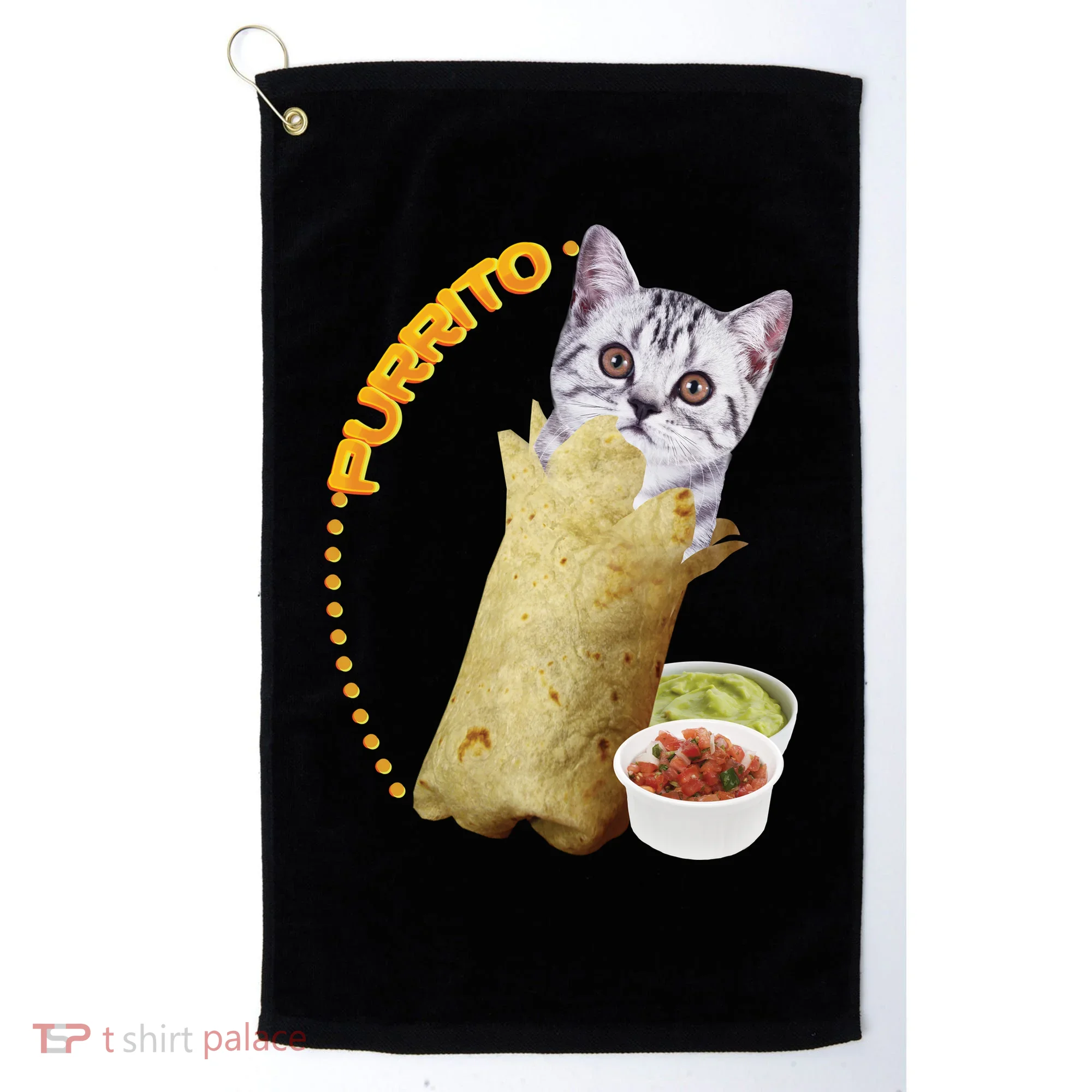 Purrito Cat In A Burrito Golf Towel