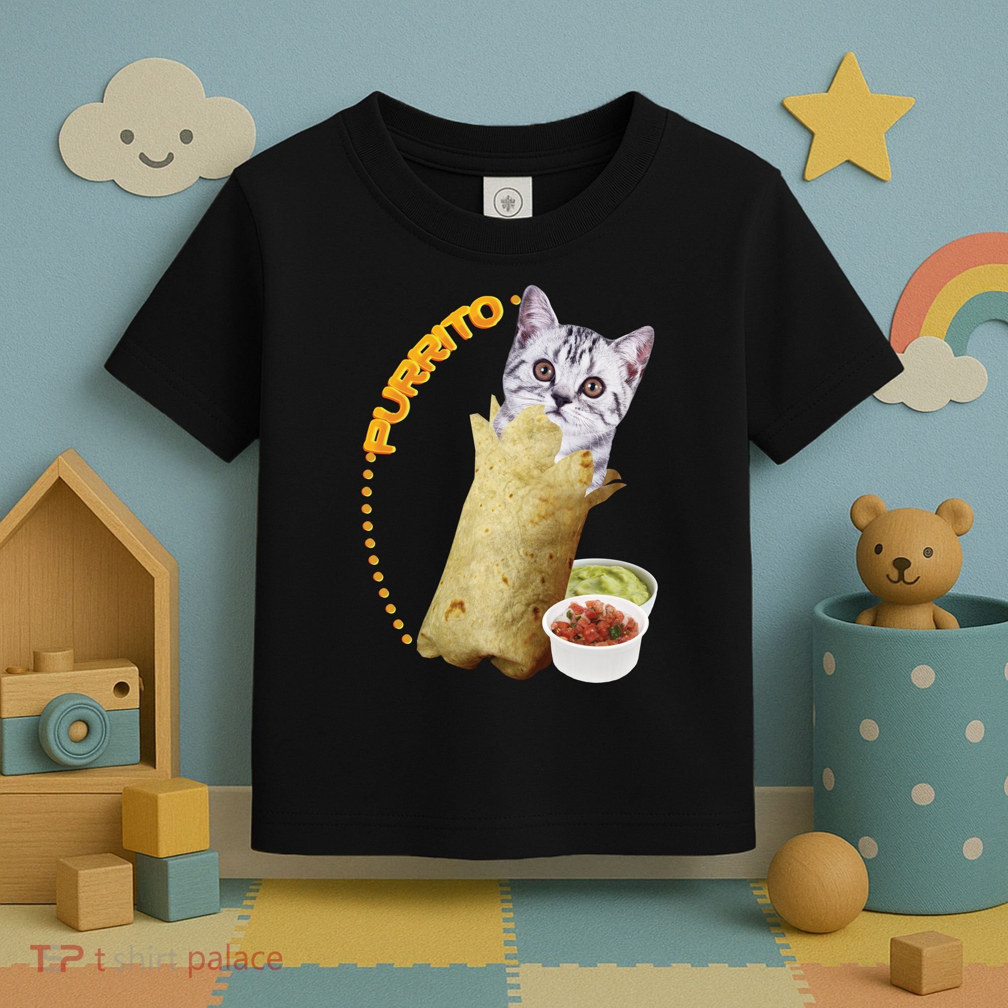 Purrito Cat In A Burrito Toddler T-Shirt