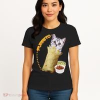 Purrito Cat In A Burrito Women's T-Shirt thumb 4
