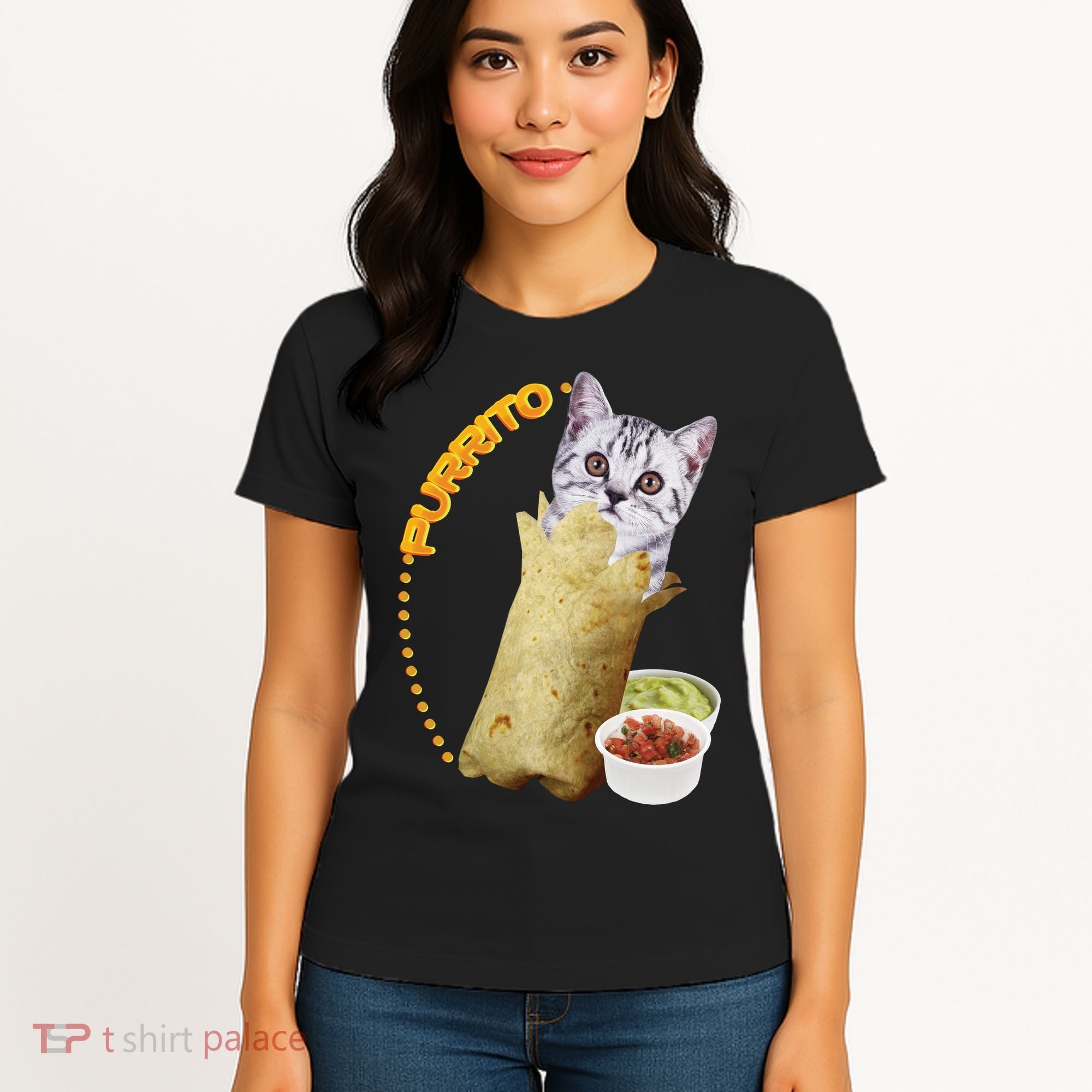 Purrito Cat In A Burrito Women's T-Shirt