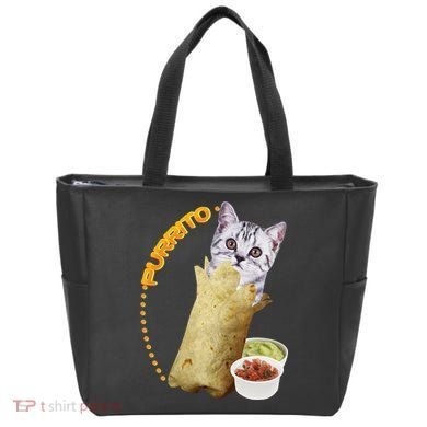 Purrito Cat In A Burrito Tote Bag