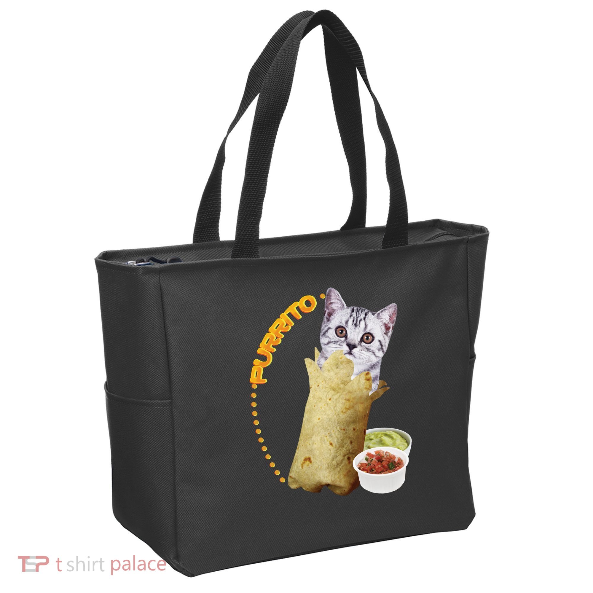 Purrito Cat In A Burrito Tote Bag