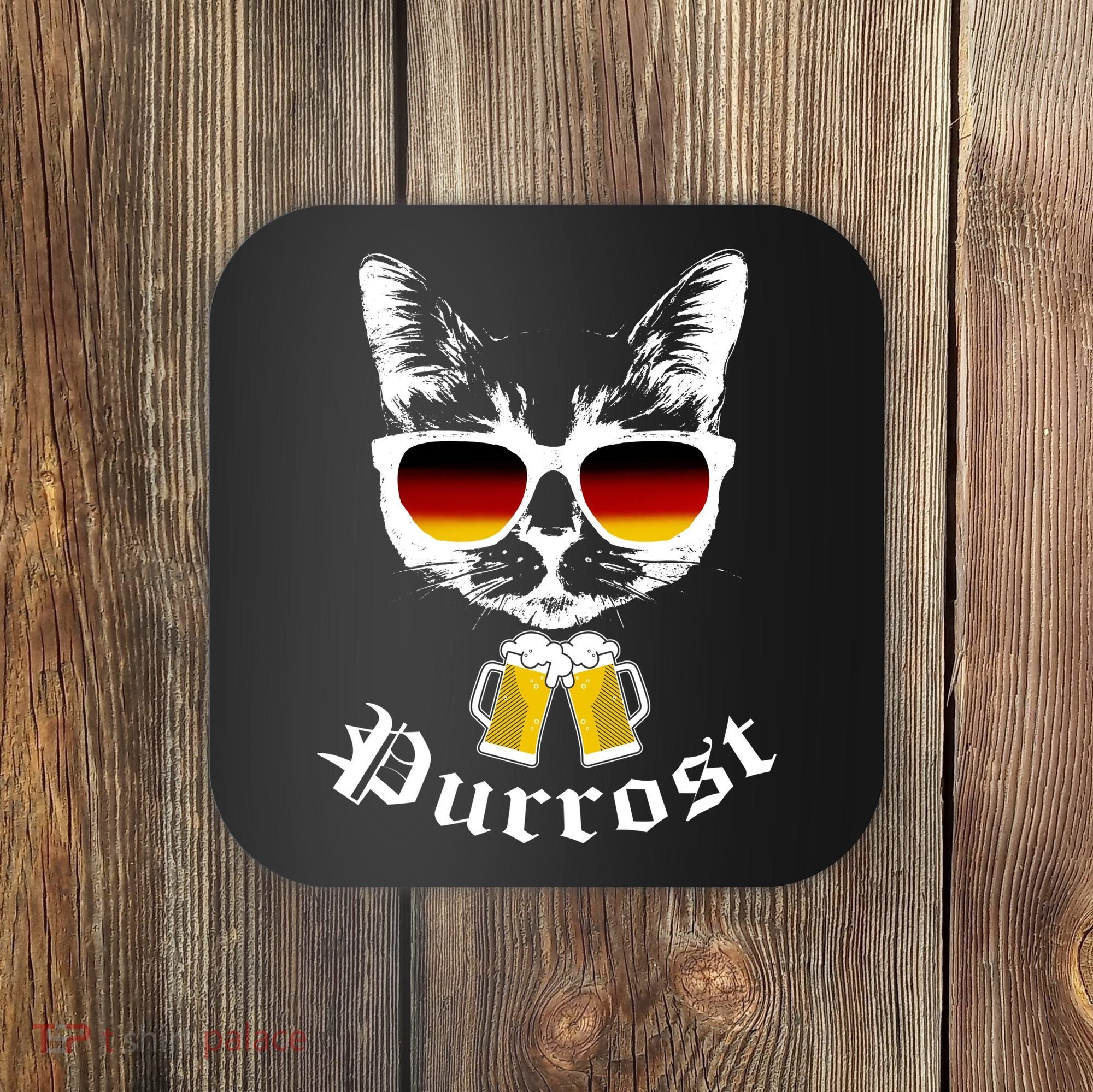Purrost Cat Funny Oktoberfest Coaster